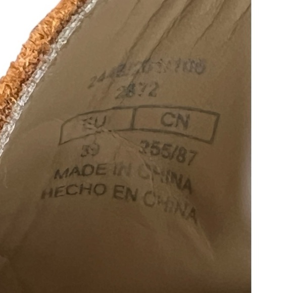 Zara Basic Chic Suede Espadrille Slingback Flats - Bronzy/Tan - Picture 8 of 11